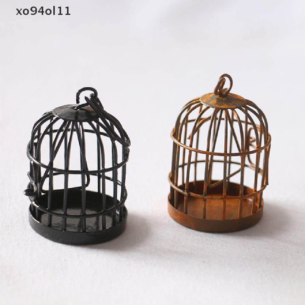 Xo Iron art made rusty bird cage Sukulen Dekorasi Keranjang Bunga micro landscape OL