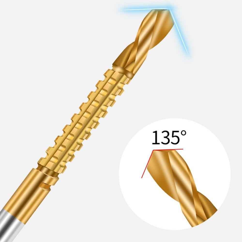 Lanfy Titanium Coated Drill Bit Woodworking Tool 3-8mm Grooving Drill Saw Bukaan Lubang Titanium Milling Cutter Bor Listrik Set Twist Drill Bit