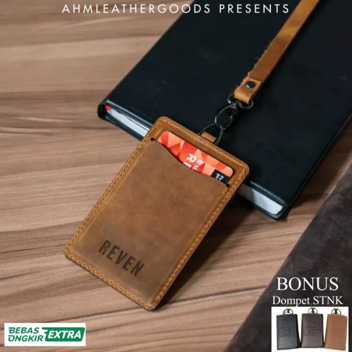 

Terlaris Kalung Tempat Id Card Holder Kulit Asli Reven Arca Lanyard Bumn