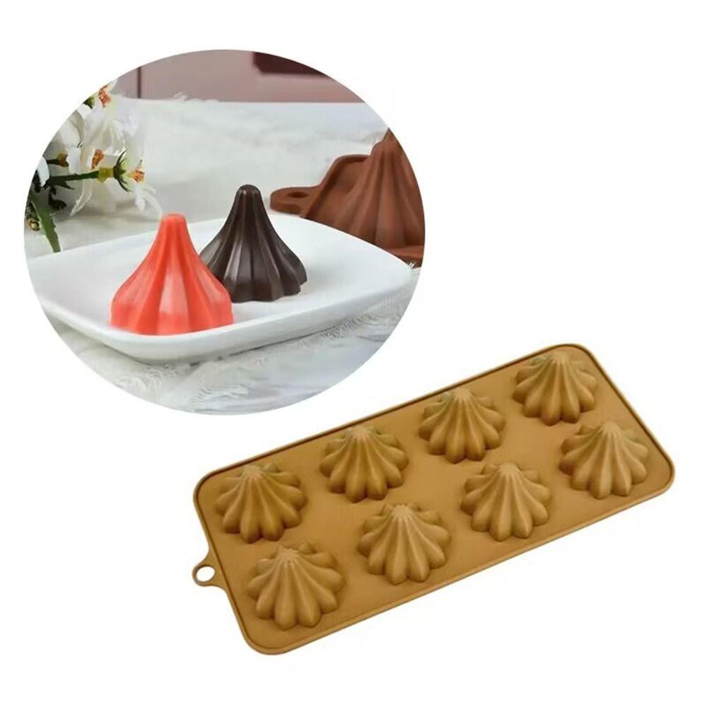 Solighter 8rongga 3D Ganpati Modak Craft Clay Tools Handmade Pagoda Cetakan Coklat