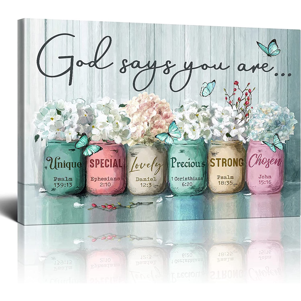 YoomDeco Hiasan Dinding Guci Marson Dengan Kupu-kupu Untuk Rumah Kantor Dekorasi Ruang Makan Rumah D