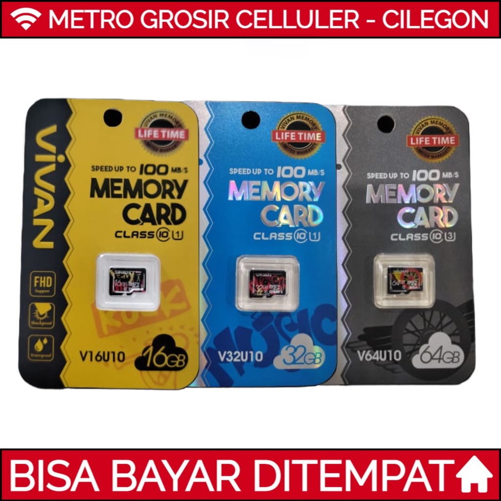 MEMORY MICRO SD VIVAN Kartu Memori Card HP 16GB 32GB 64GB Original