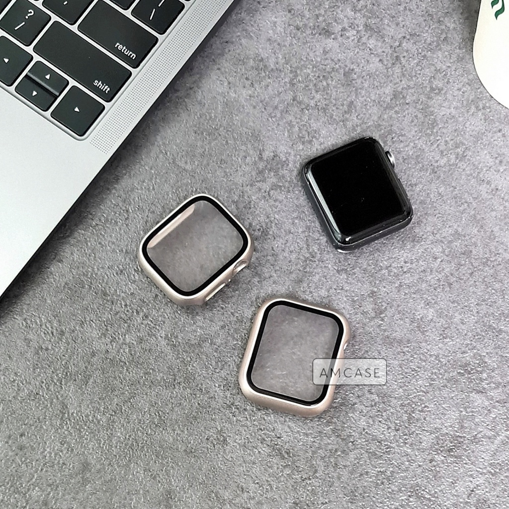 BASIC STARLIGHT GLASS COVER APPLE WATCH - SERIES ULTRA 8 7 6 5 4 3 2 1 SE | SIZE 49mm 45mm 44mm 42mm 41mm 40mm 38mm | tempered glass pelindung layar case iwatch