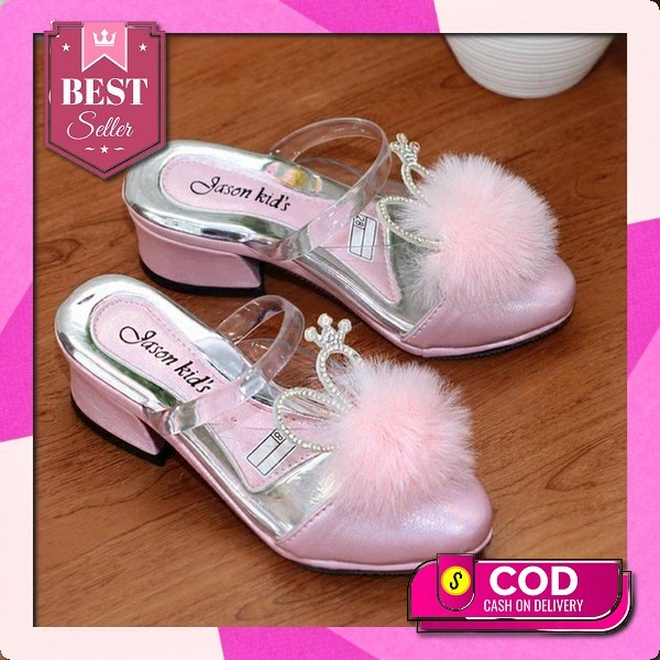 Sandal Anak Perempuan Import Pita Sendal Pesta Impor Pvc 2 3 4 5 Tahun Sandal Pesta Anak Perempuan S