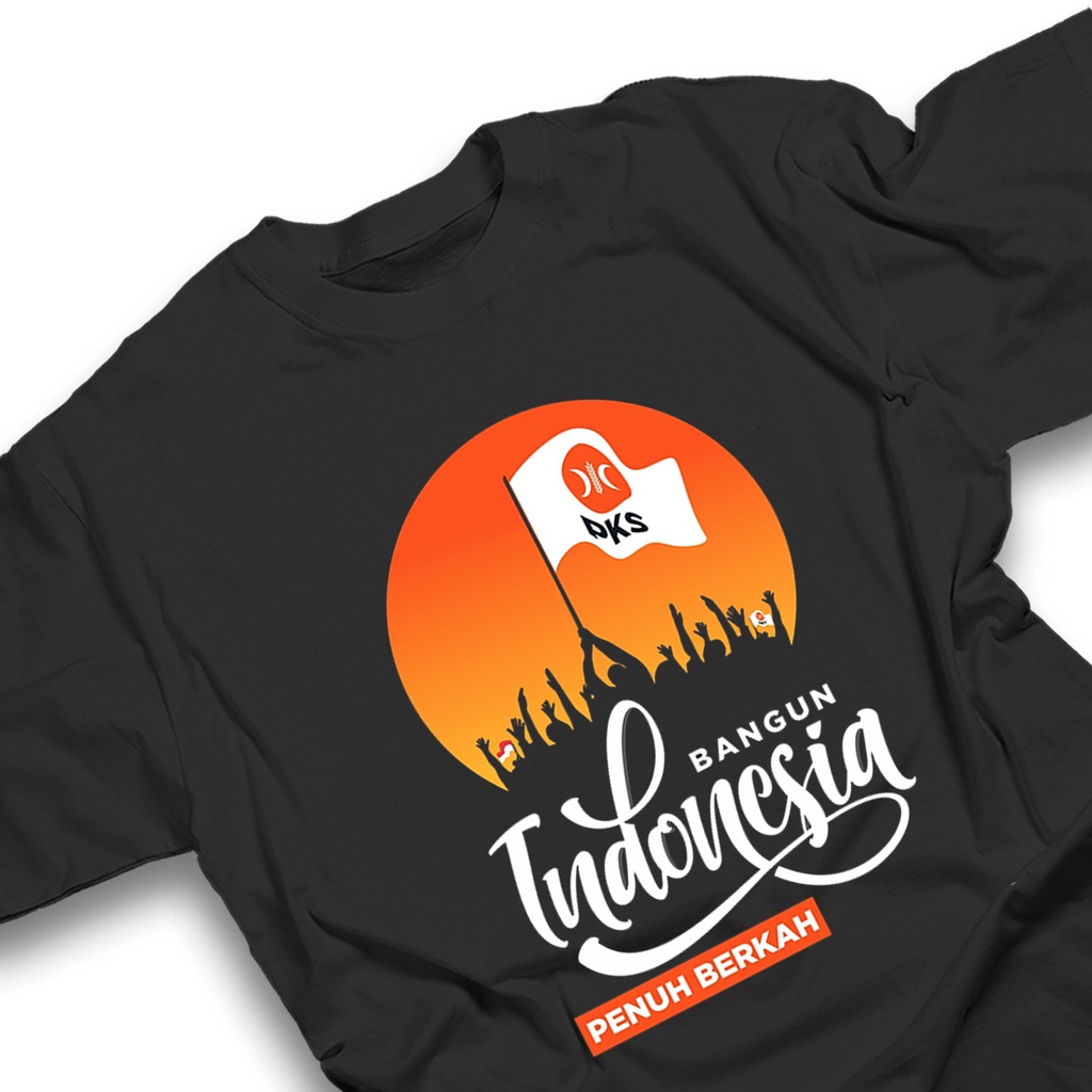 Kaos partai PKS Tshirt kaos distro cotton combed 30s unisex PARTAI KEADILAN SEJAHTERA KAOS RELAWAN P