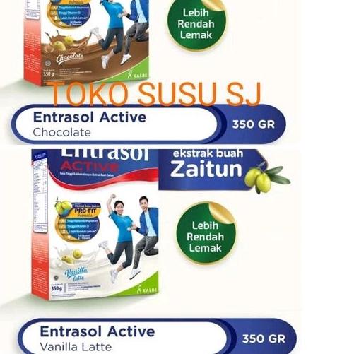 

○ ENTRASOL ACTIVE VANILLA LATTE CHOCOLATE MOCHACCINO 350 GRAM aktif//VANILA/COKLAT/MOKA/MOCHA/350GR/360 ♔