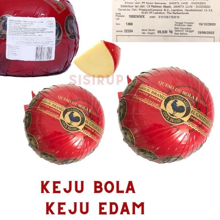 

➴ 200 gr Keju Edam 200 gr / Keju Bola Ayam Emas / Cock Brand ❈