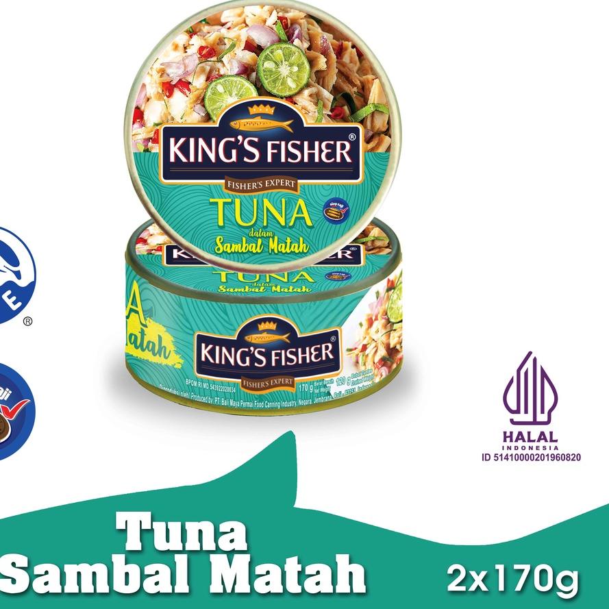 

✸ Paket 2 Pcs King's Fisher Tuna Sambal Matah Daging Tuna Makanan Kaleng 170 g ☇