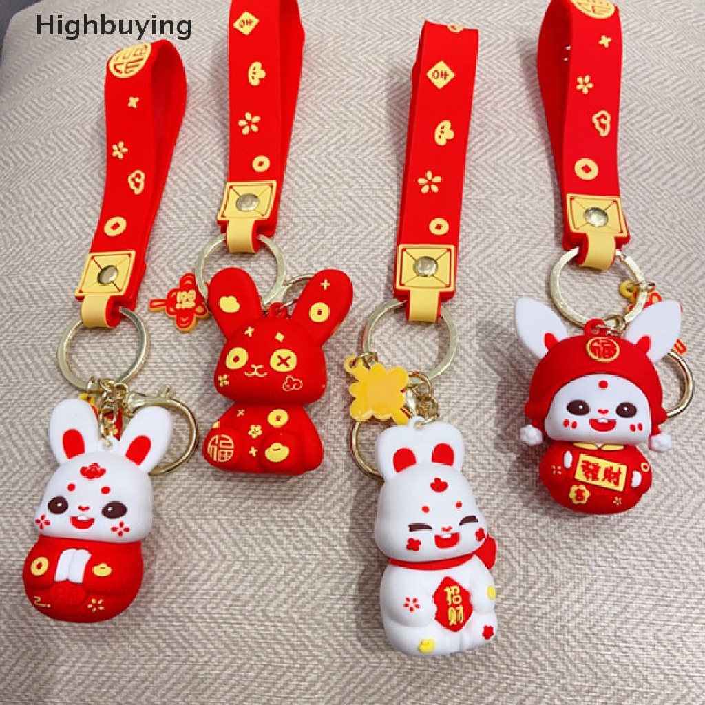Hbid Gantungan Kunci Tahun Baru2023Gantungan Kunci Kelinci Lucu Bunny Aksesoris Gantung Dekorasi Shio Hewan Key Chain Glory