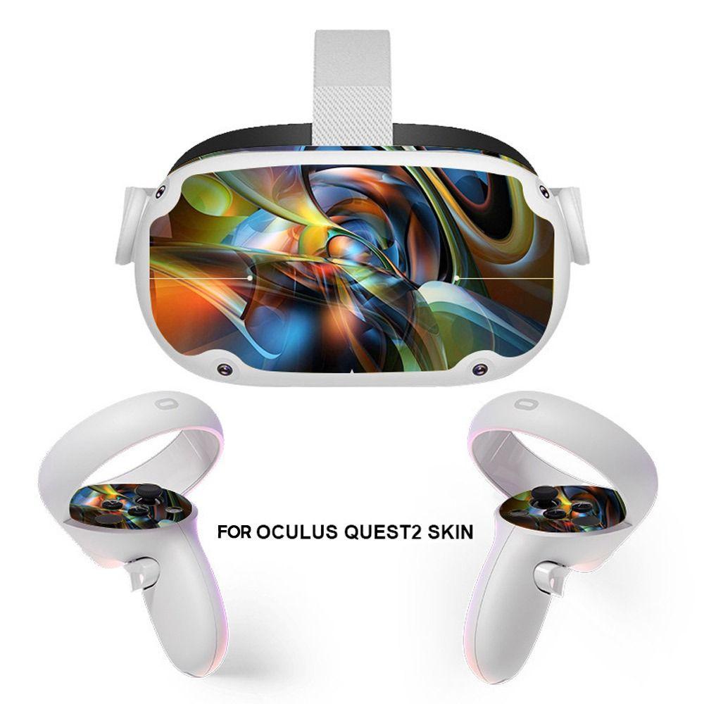 POPULAR Populer VR Headset Skin DIY Decal Wrapping Cover Controller Stiker Untuk Oculus Quest2