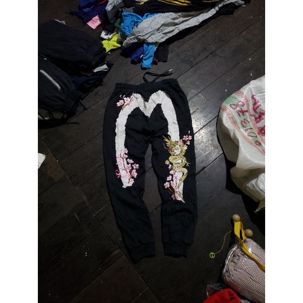 Evisu Custom Made Embroidery Jogger Sweat Pants