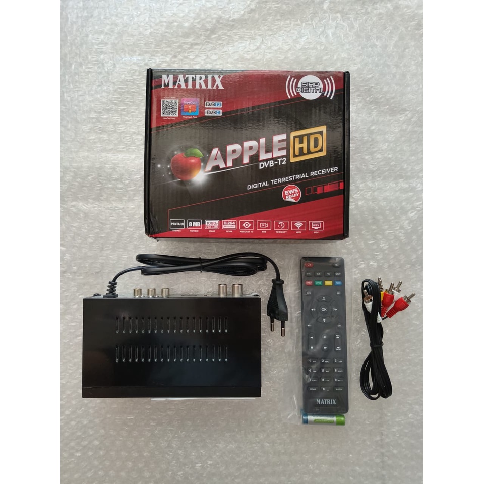 Set Top Box STB Digital Matrix Apple Merah Luby Hinomaru Sanex