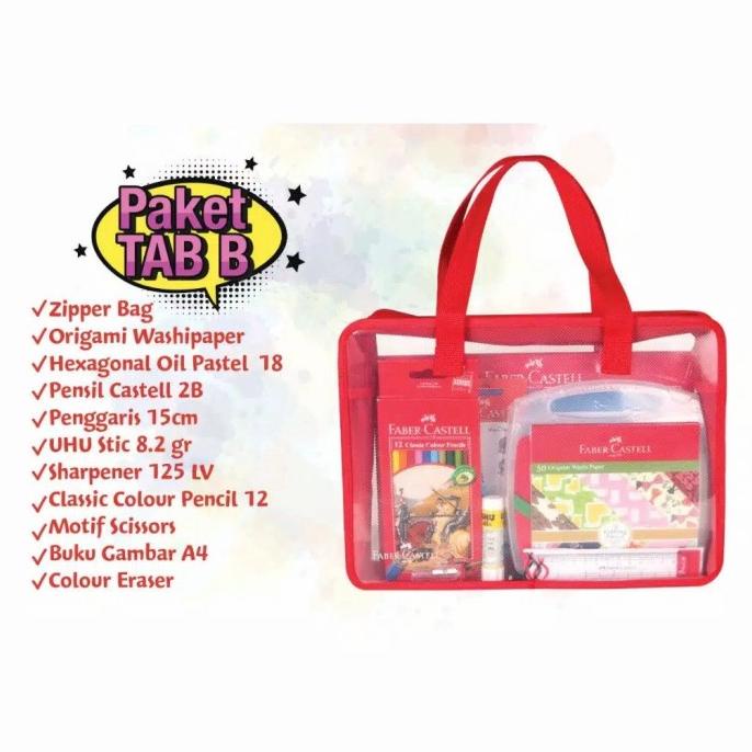 

Paket TAB ATK Faber Castell Tahun Ajaran Baru B kemasan Zipper Bag