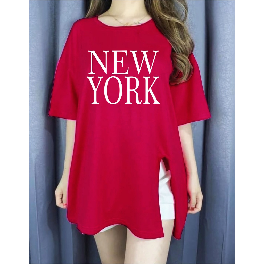 KAOS OVERSIZE NEWYORK BELAH SAMPING KIRI