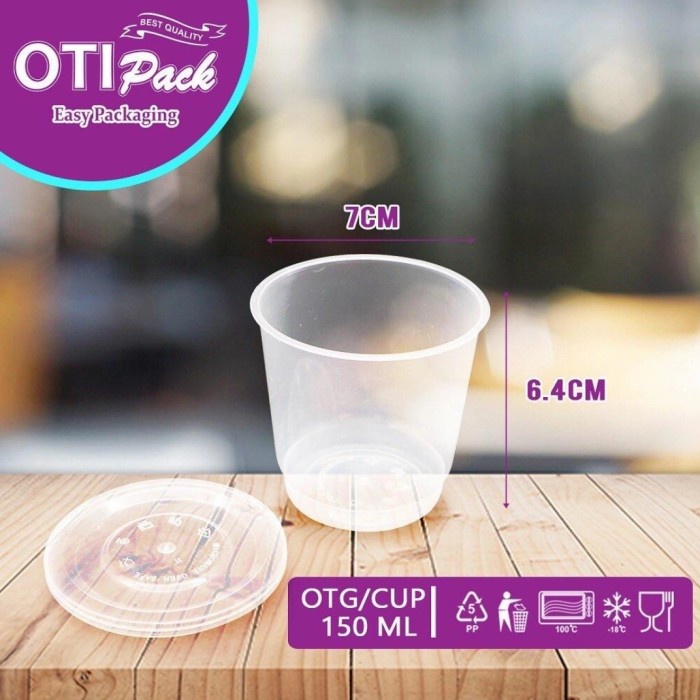 [Cup Bento] Thinwall 150 Ml Bulat Cup - Gelas Merpati Wadah Puding Jelly Agar [Pc]
