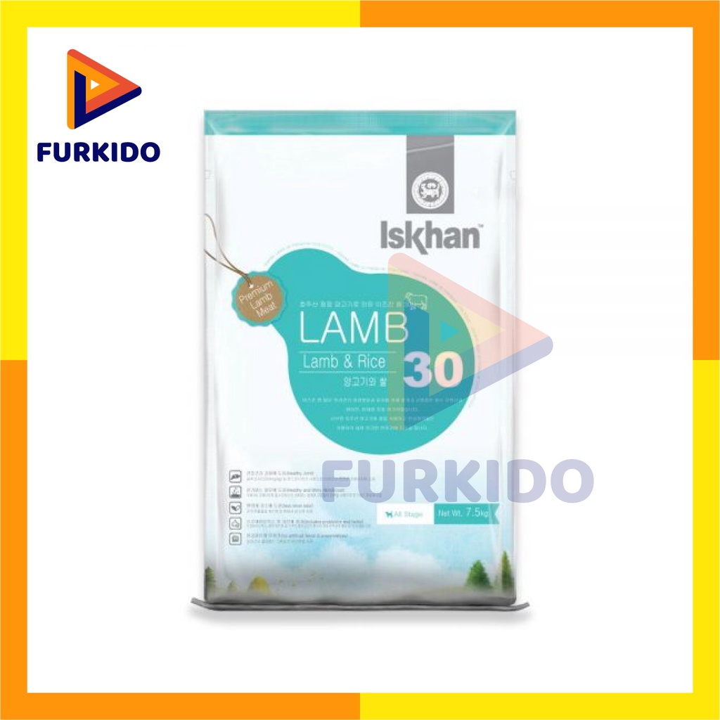 Iskhan Dog Food Lamb 30 7.5 Kg / Makanan Anjing