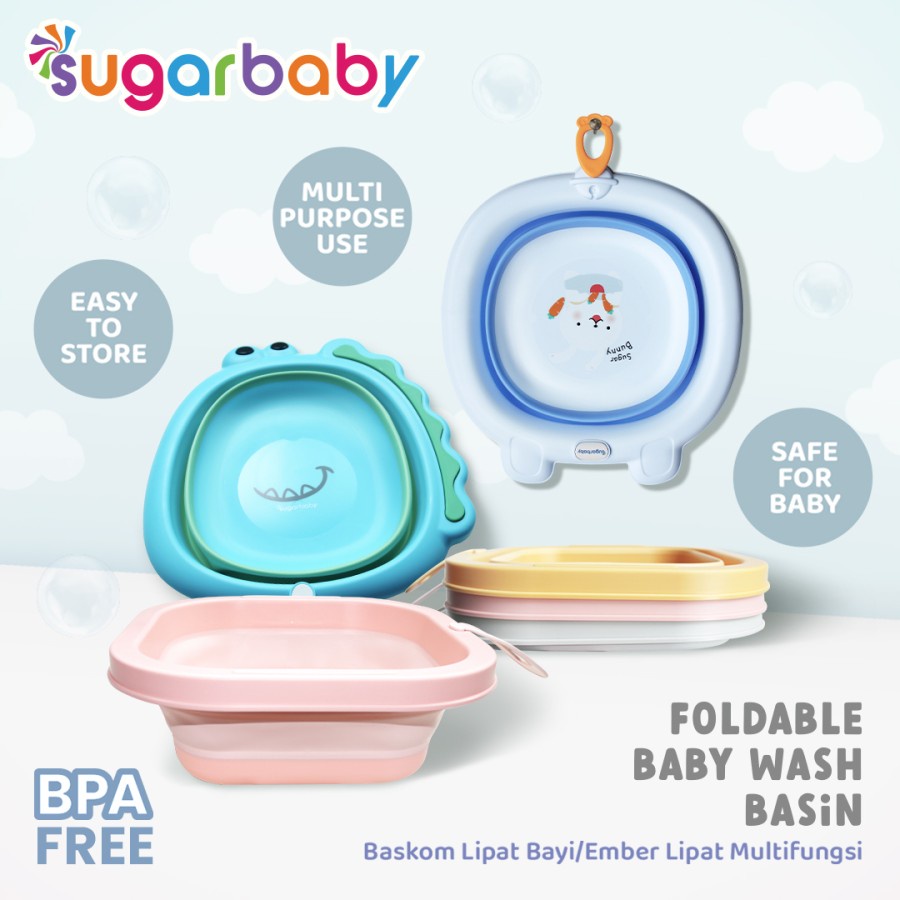 SUGARBABY Foldable Baby Wash Basin/Baskom Lipat Bayi/Ember Lipat