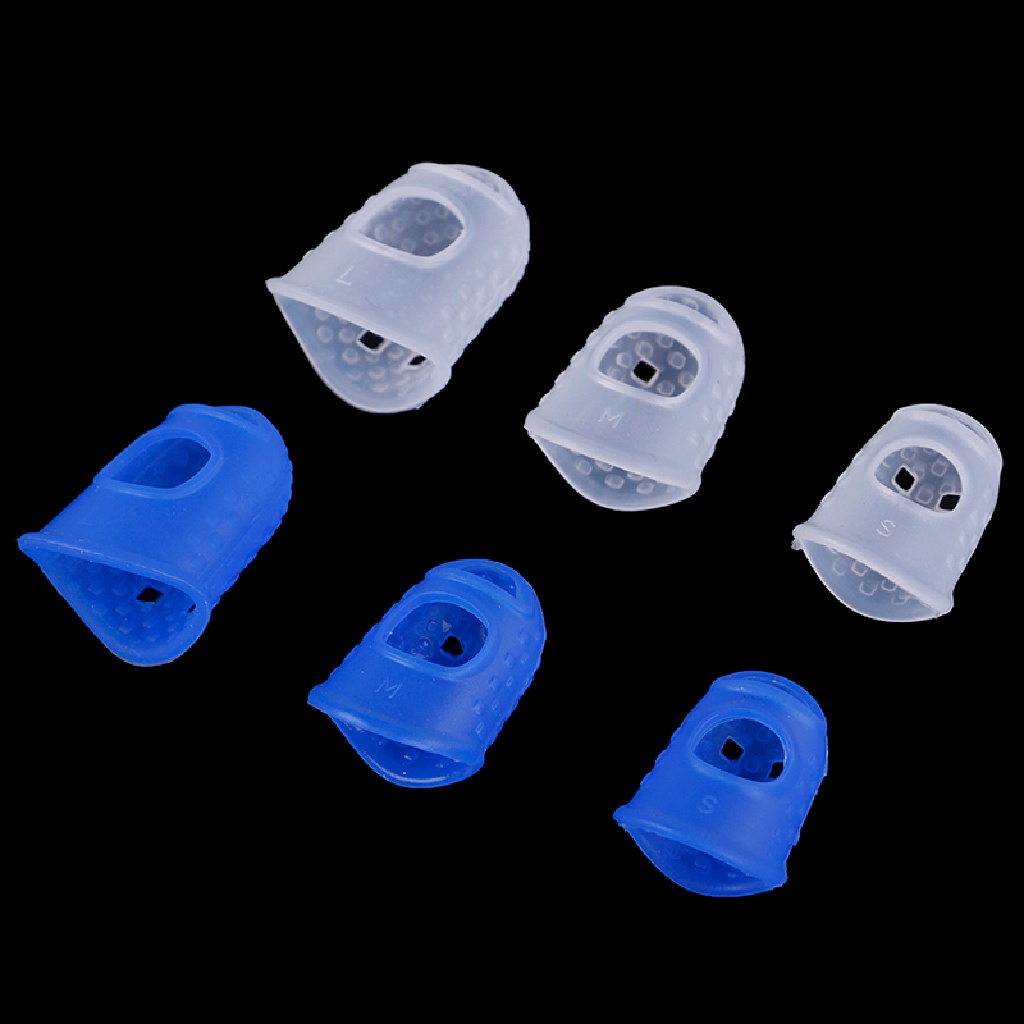 Rsid Span-new 4X Pelindung Jari Gitar fingertip picks silicone guard plectrum bass ukulele Jelly