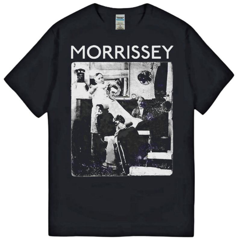 TSHIRT MUSIC KAOS BAND MORRISSEY - BARBERSHOP BLACK