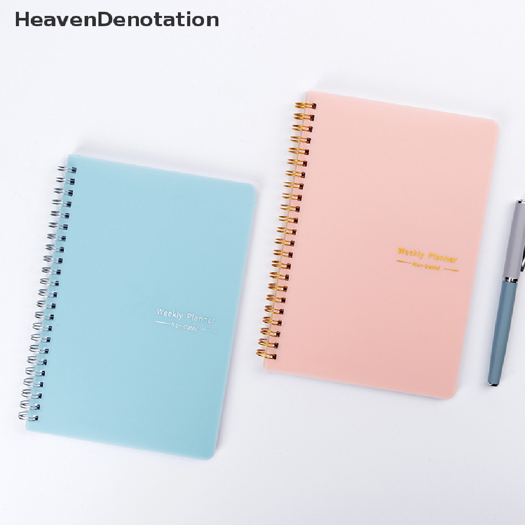 [HeavenDenotation] A5 Agenda Planner Notebook Diary Weekly Planner Goal Habit Tracker Jadwal Organizer Jurnal Notebook Untuk Alat Tulis Sekolah Kantor HDV