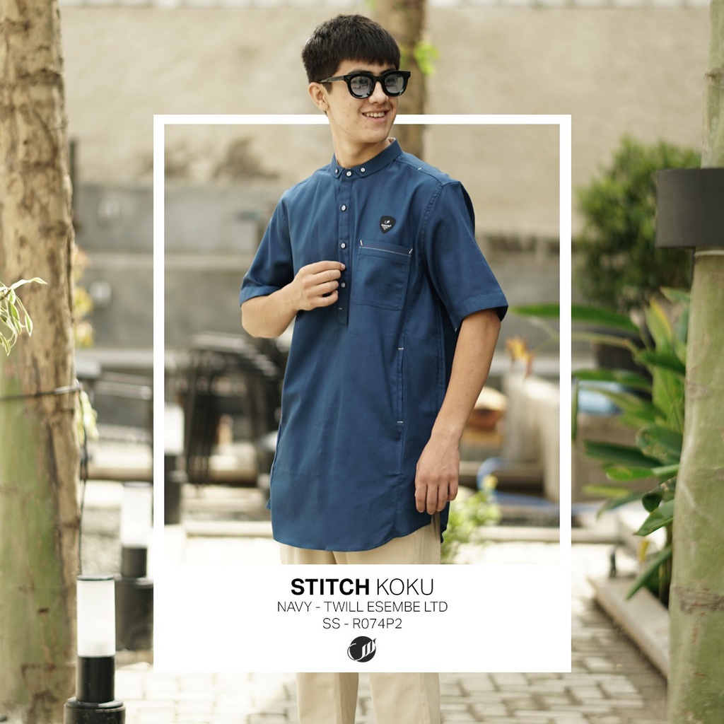 SAMASE Koku Stitch R074P Koko Kurta Lengan Pendek Samase