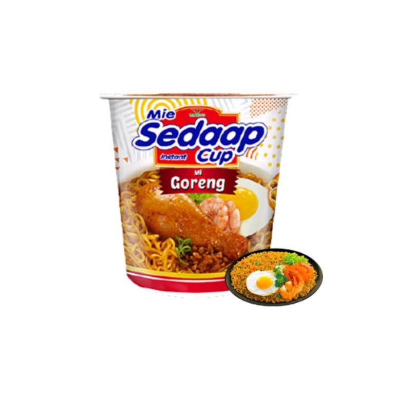 SEDAP SEDAAP Mie Instan Cup Mi Goreng 85 Gr Pop Kriuk Kriuuk