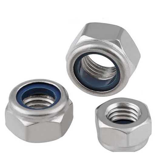 [HAEBOT] Mur HEX Nylon Lock Nut M3 M4 M5 M6 M8 M10 DIN985 SS 304 Stainless Steel Pengunci