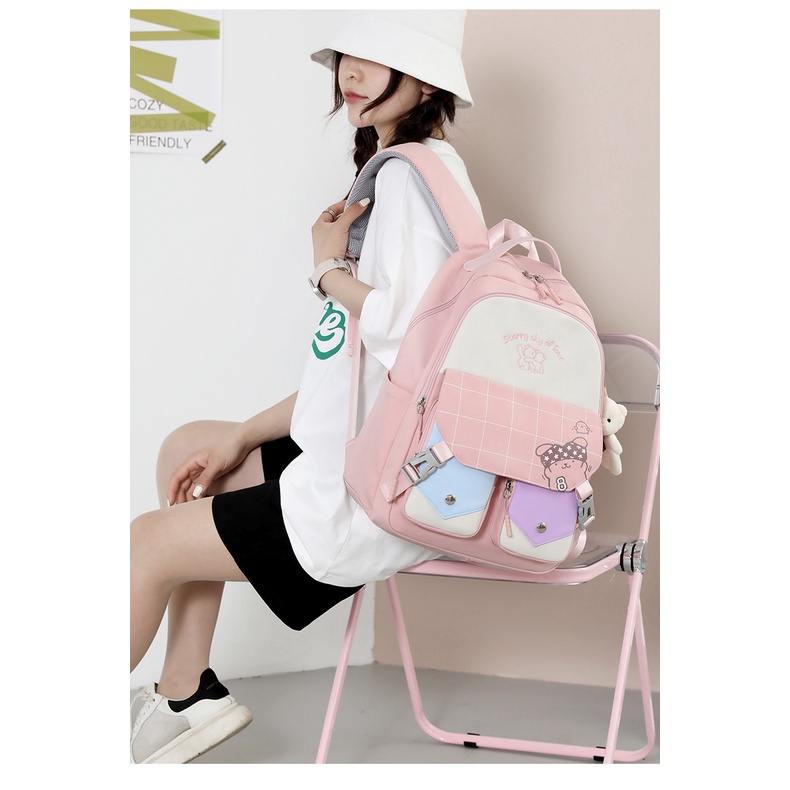 TERBARU!!RANSEL WANITA TAS PUNGGUNG ANAK  TAS FASHION RANSEL PEREMPUAN TAS SEKOLAH SD SMP SMA TAS KERJA BACKPACK KULIAH