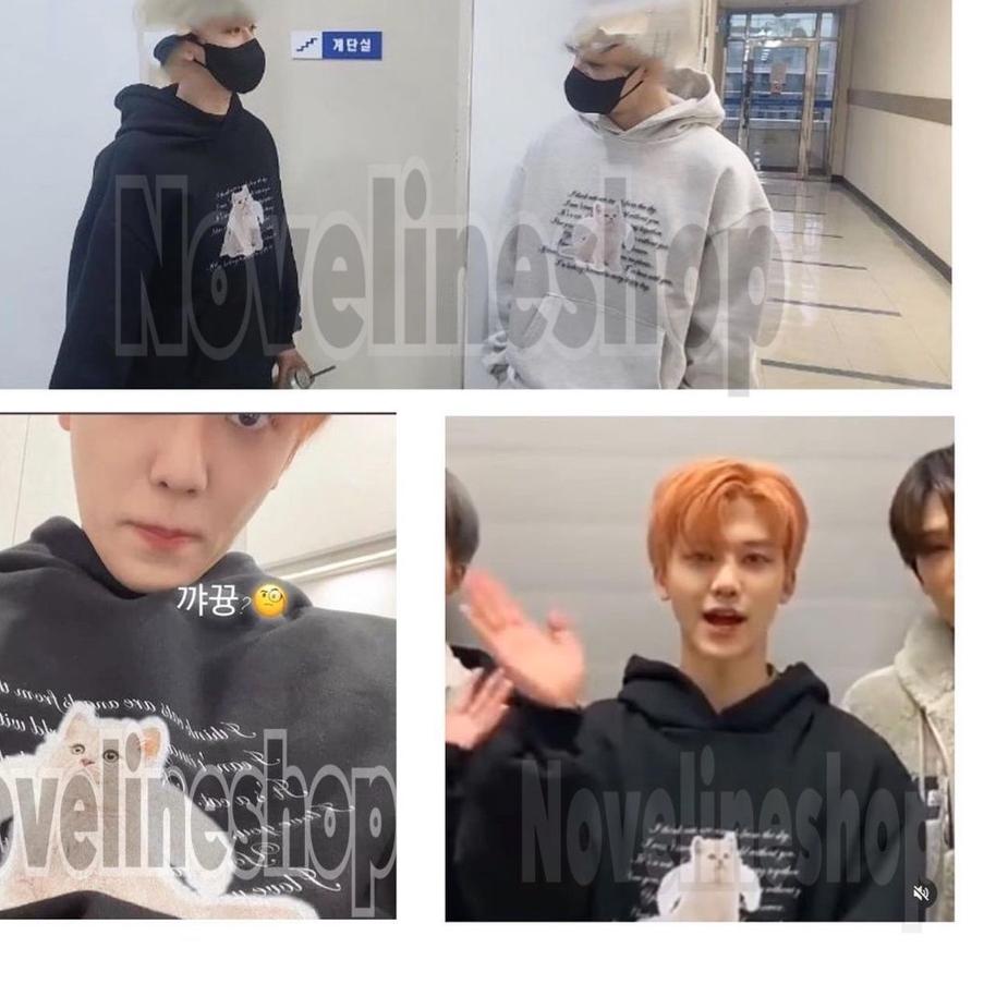 ◌  [] SWEATER HOODIE NCT JAEMIN ZENO ITZAVIBE CAT ANGEL KUCING PREMIUM FLEECE M - XXL ℮
