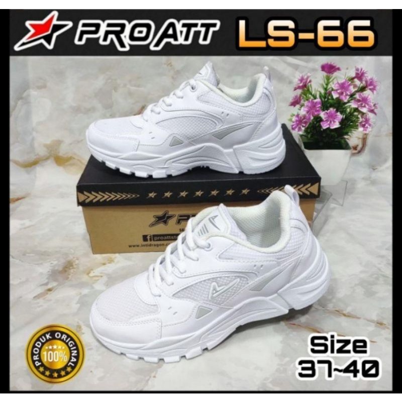 Sepatu sneakers wanita putih polos,sepatu sneakers pro ATT wanita original