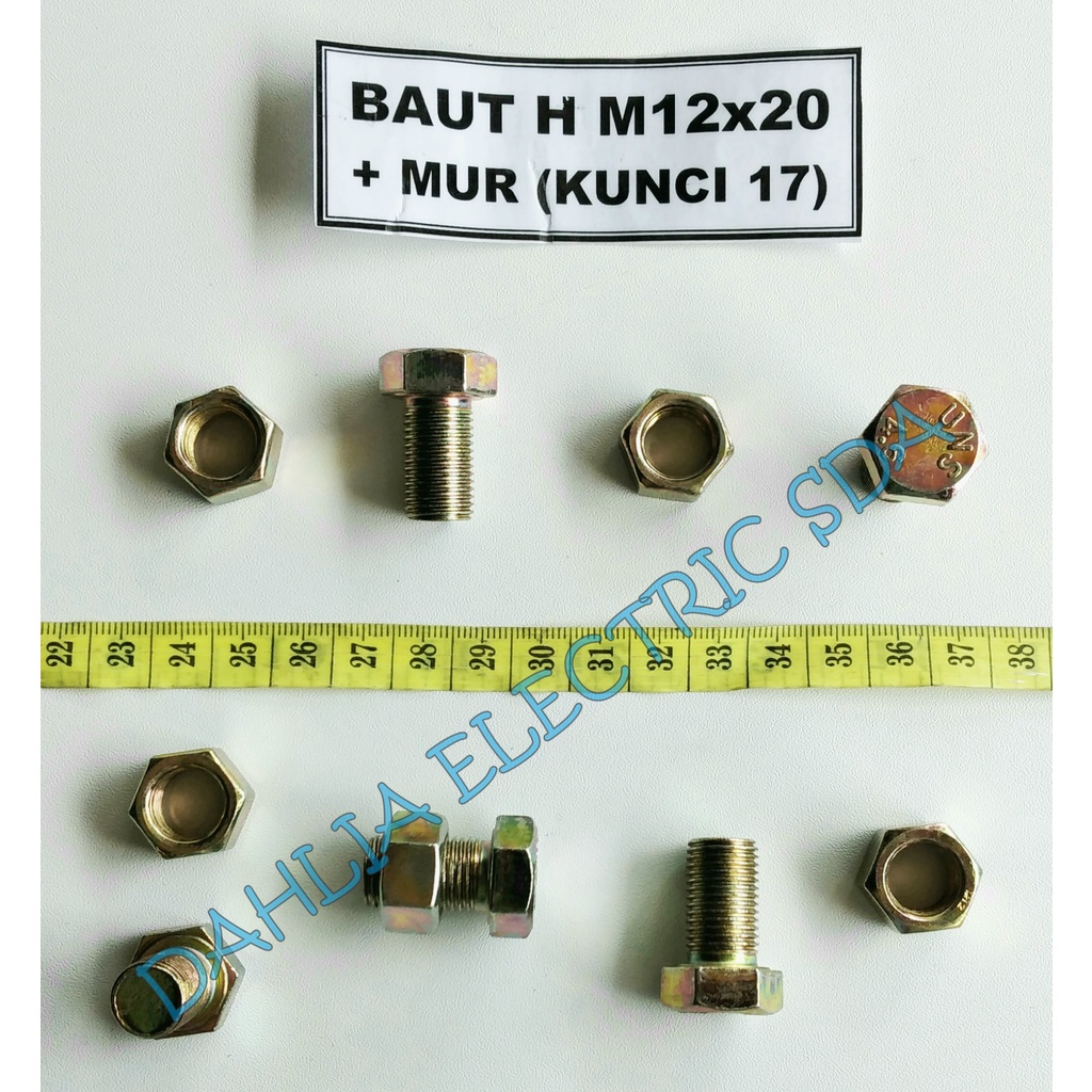 BAUT H M12 X 20 + MUR