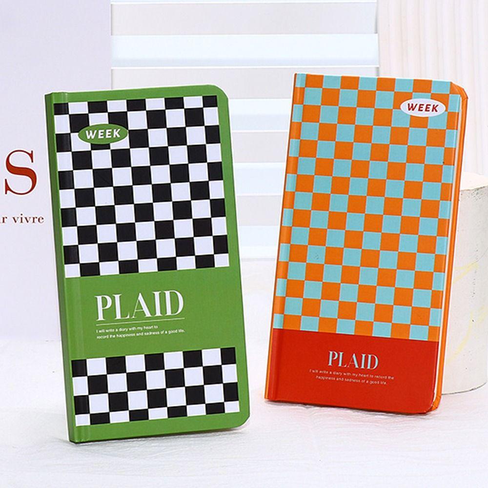 Rebuy Plaid Memo Notebook Student Baru Trendi Alat Tulis Weekly Monthly Planner Journal Daily Book Hand Akun Notebook