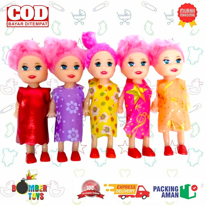 Boneka Berbi Barbi Kelly anak Solid Tangan Gerak Termurah Troli Tas