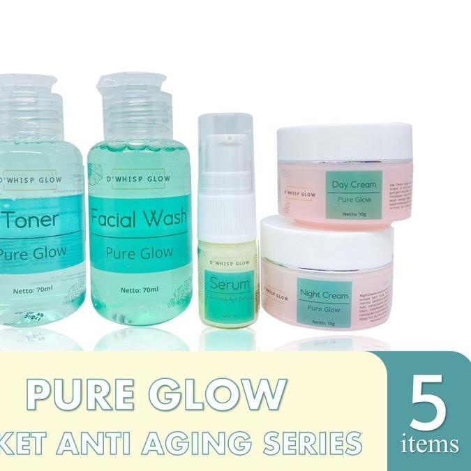❊ Eleora Dwhisp Glow Pure Glow Anti Aging Membersikan Flek/noda Hitam, Mencerahkan & Mengglowingkan 
