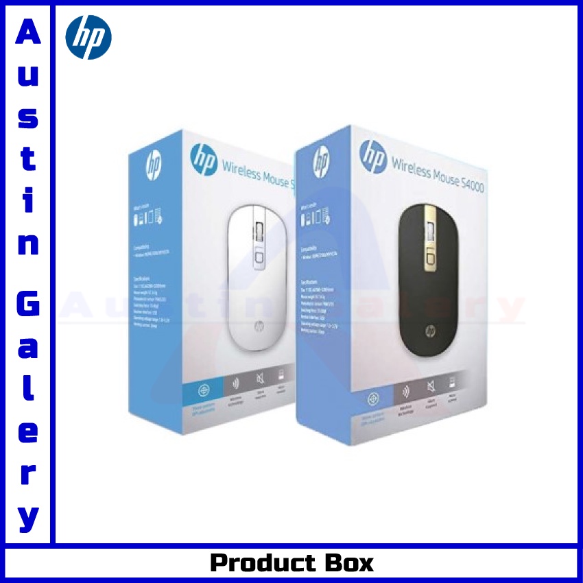 Mouse Wireless HP S4000 Silent 1600DPI Mouse Wireless 2.4G Untuk PC Laptop Komputer