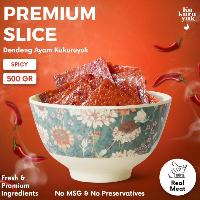 

[PREMIUM] Rasa EXTRA Spicy/Pedas - 500 Gram - Dendeng Ayam Kukuruyuk TERLARIS