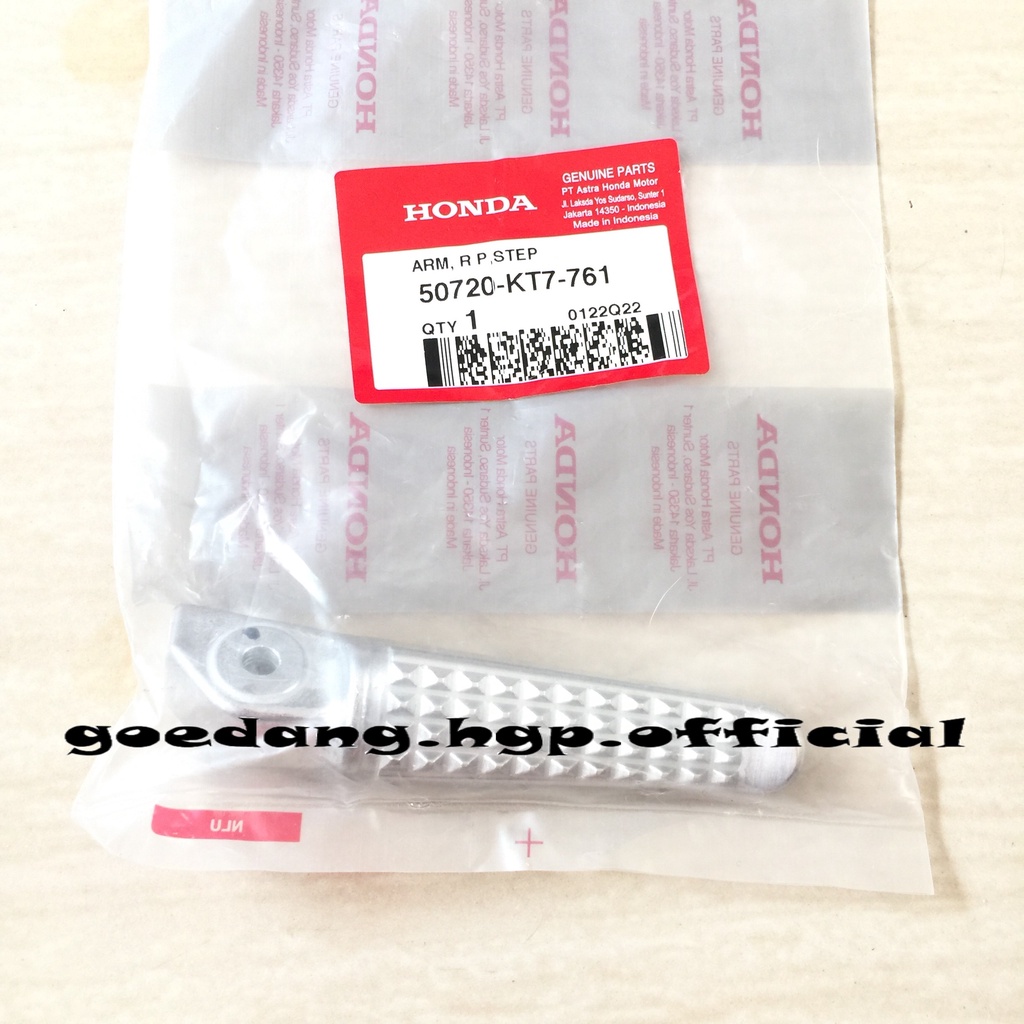Arm R P Step Foot Step Belakang Kanan New CB150R New CBR150R CB150X SONIC SUPRA GTR ORIGINAL AHM 507