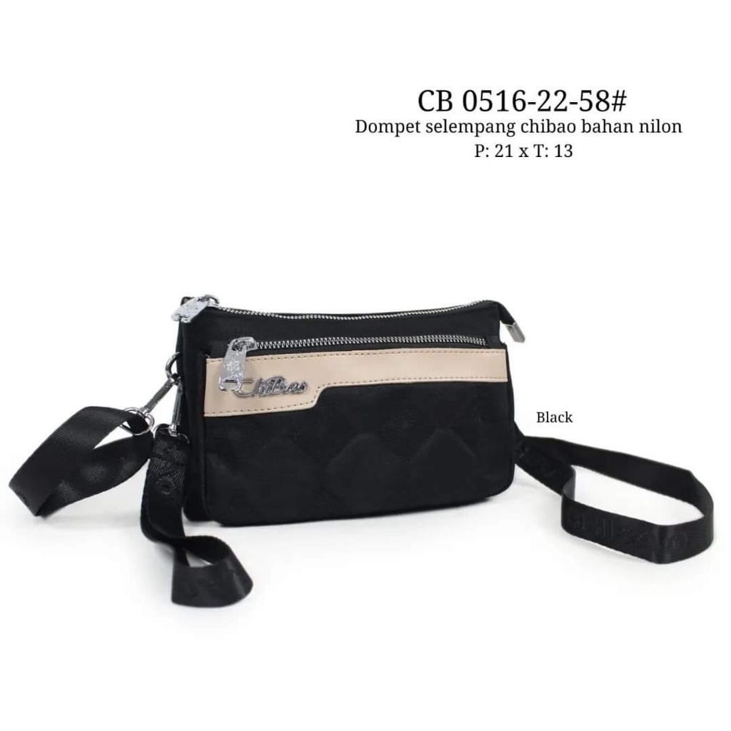 Tas selempang Chibao 0516-22 Bahan Kanvas 3 Ruang. Tas Wanita Tas selempang wanita Import Tas Chibao BEST SELLER TERBARU BISA BAYAR DITEMPAT.!!!