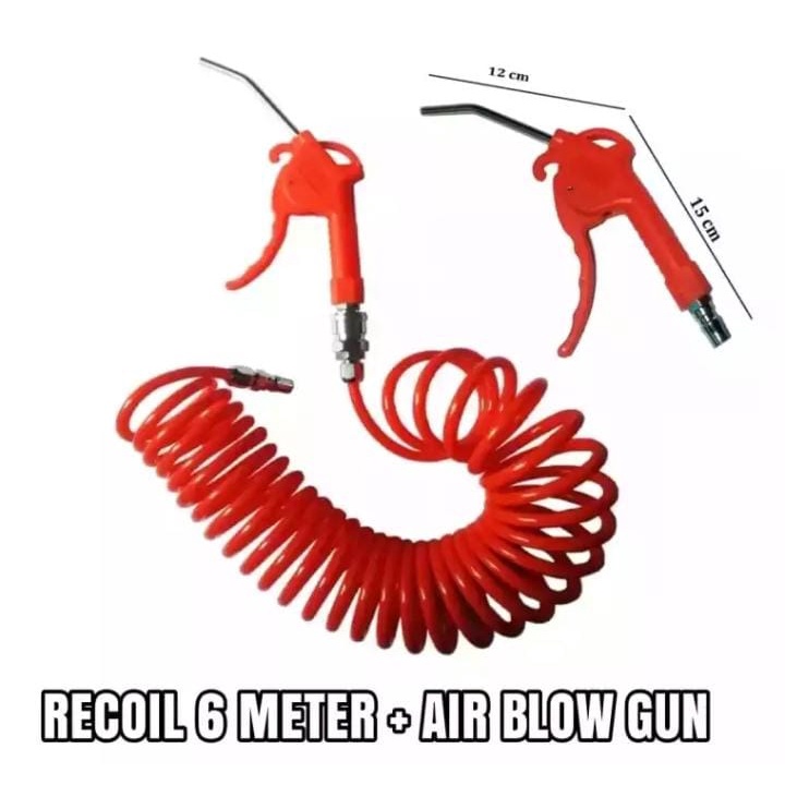 PAKET HEMAT * Paket Semprotan angin Kompresor Semprotan debu Selang Recoil Hose 9 M YUKIDO + Air Blow gun Kualitas Terbaik dan Terjamin