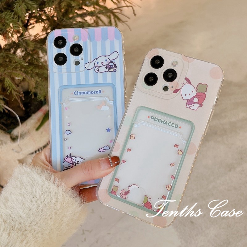 Vivo V27e V25e Y35 Y16 Y22s V23 V23e V20Pro Y15A Y15S Y21 Y21s Y21T Y33s Y33T V21e V21 Y20 Y20i Y12s Y17 Y12 Y11 Y15 Y1s Y50 Y30i Y51Striped Puppy Card Holder Casing Handphone Soft Cover