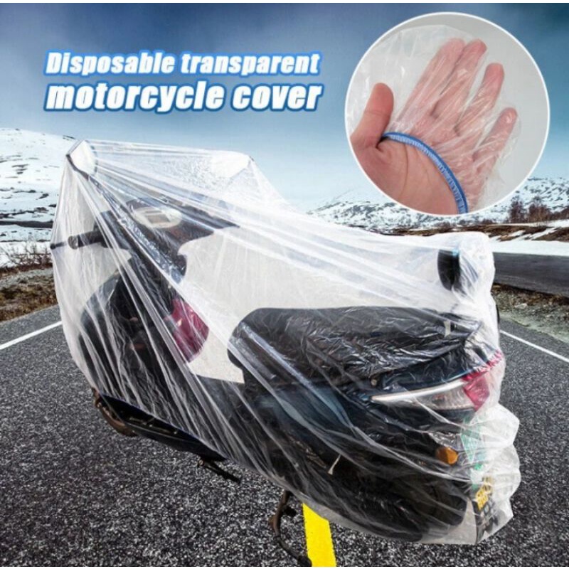 Sarung Motor Jas Hujan Cover Sepeda Motor Listrik Plastik Bening Transparan Pelindung Penutup Anti Air Waterproof