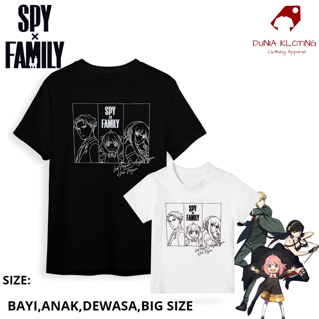T-Shirt SPY X FAMILY Forger Family Black / Uniqlo X Spy Family Anya Forger