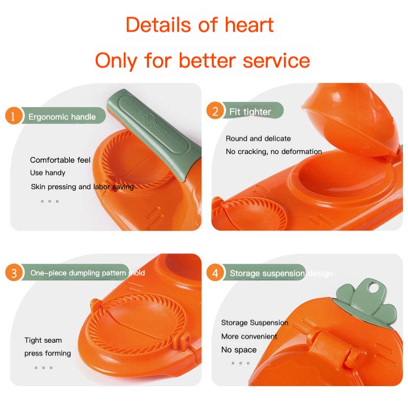2in1 Dumpling Maker Dumpling Mold DIY Pembungkus Kulit Pangsit Cetakan Adonan Press Membuat Dapur Baking Dumpling Tool