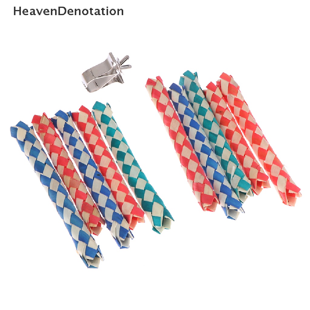 [HeavenDenotation] 5pcs 15cm Finger Trap Bamboo Tube Finger Trap Mainan Prank Anak Hadiah Pesta HDV