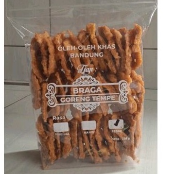 TEMPE GORENG OLEH-OLEH KHAS BANDUNG TJAP BRAGA 250 GRAM