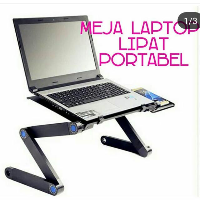 Meja Laptop Portabel Kipas USB