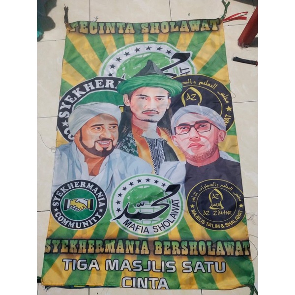 BENDERA 3 MAJELIS 1 CINTA FULL PRINTING
