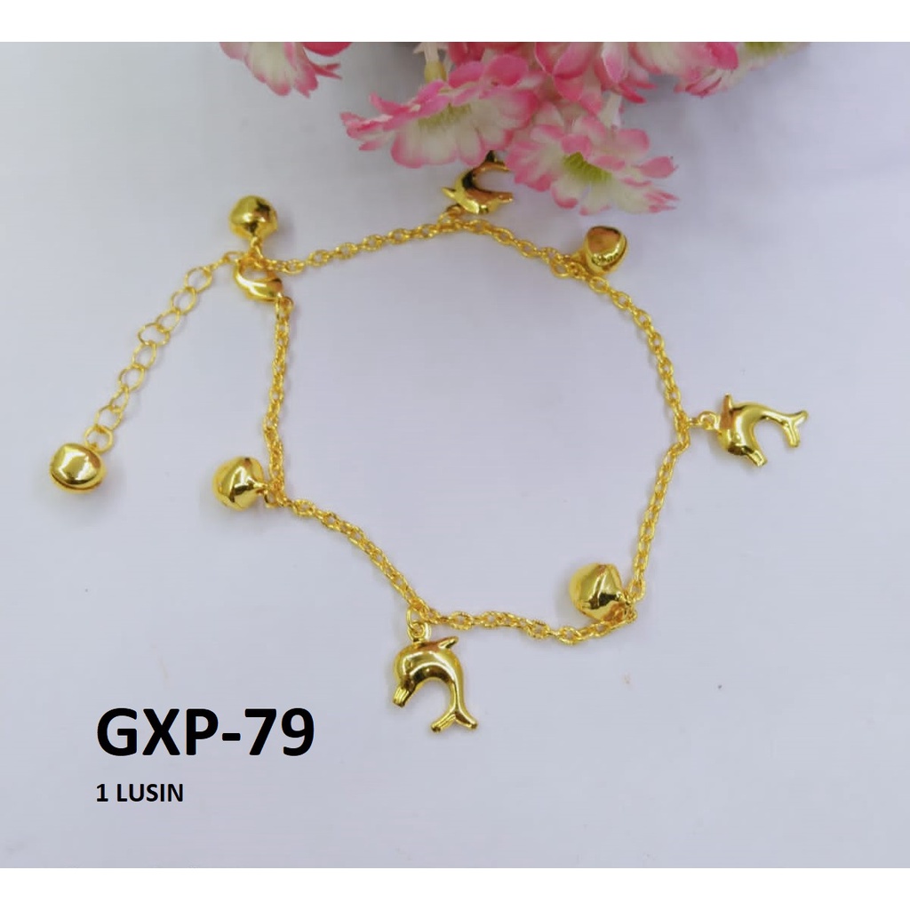 [1 LUSIN ISI 12] GELANG XP RANTAI EMAS GOLD LONCENG LUMBA TERMURAH / DUNIA GELANG TERBARU