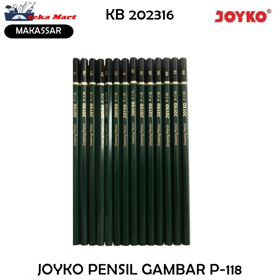 

[PCS] JOYKO PENSIL GAMBAR P-118 SERI H & B
