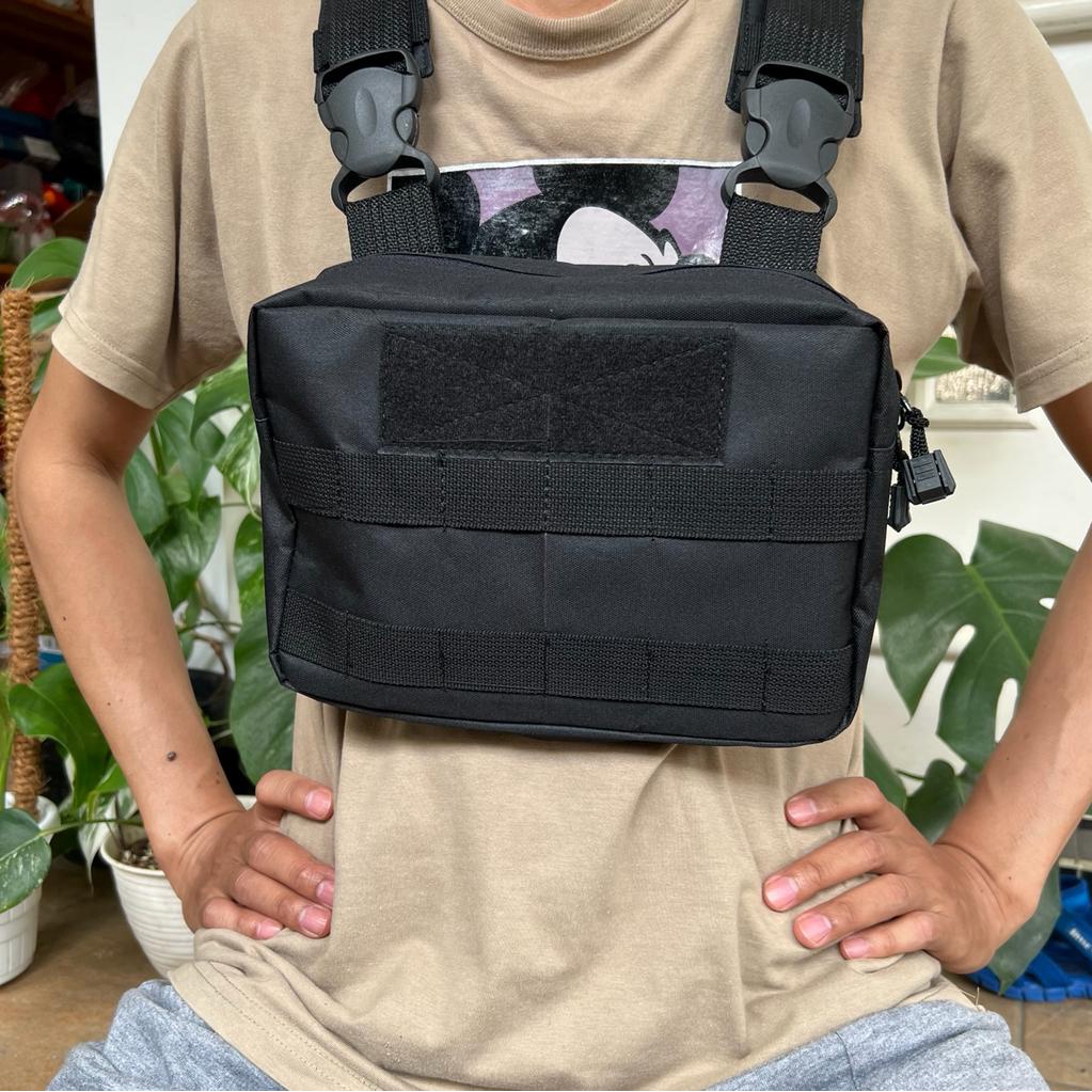 Axx |  Tas Rompi Pria Wanita Waterproof Fashion Korea Kekinian Terbaru / Tas Dada Rompi / Chestbag /